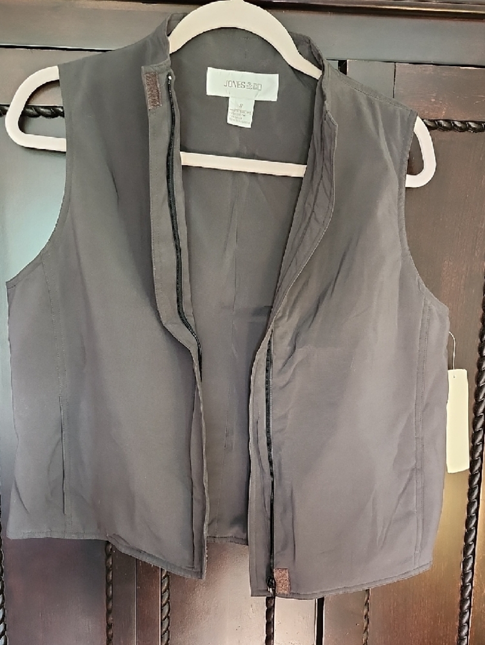 Jones & Co Dark Gray Polyester Vest - Picture 4 of 7